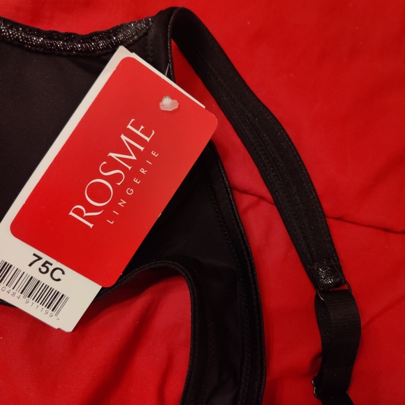 Rosme Lingerie black balconette bra - padded cups - NWT - 34C - Picture 4 of 5